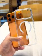 Drop Protection Clear Transparent Magsafe Metal Camera Bumper Button Cover