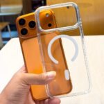 Drop Protection Clear Transparent Magsafe Metal Camera Bumper Button Cover