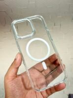 Drop Protection Clear Transparent Magsafe Metal Camera Bumper Button Cover - Image 2