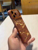 Orange Slim Carbon Magsafe Cover for iPhone - Image 5