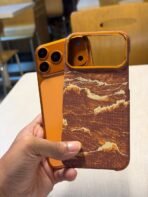 Orange Slim Carbon Magsafe Cover for iPhone - Image 2